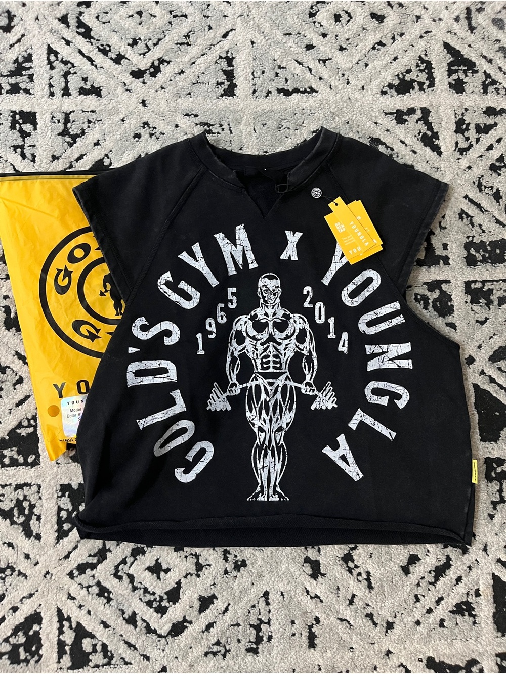 YoungLA Black Tank Top with White Graphic